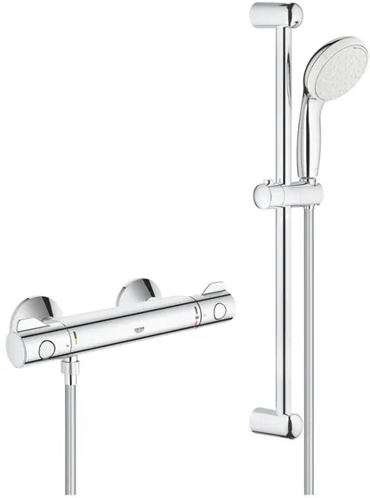 Grohe Tempesta II brusesæt inkl. Grohtherm 800 brusearmartur, krom